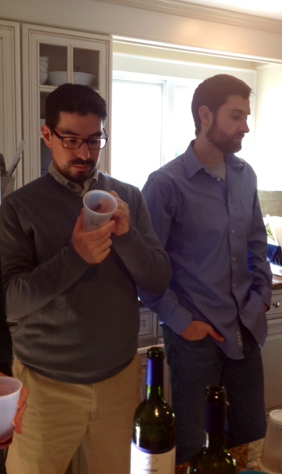 Jason setting up the wine tasting.
